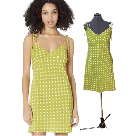 Levi's Sweet Daisy Split Pea Gem Slip Dress Size Small - Picture 1 of 16